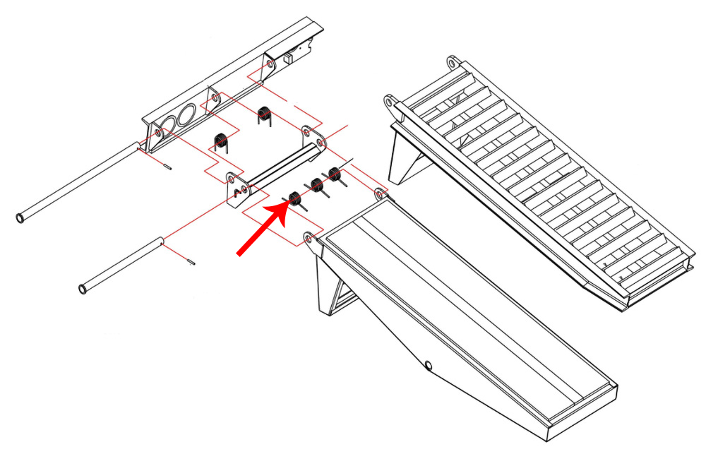 Load Trail Trailer Ramp Springs – Left & Right Hand Set For Carhaulers