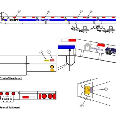 20XPT Decal Kit - Blue Striping - Part Number 2062180