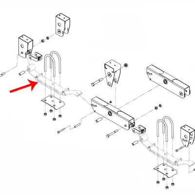 Dexter 5-Leaf Slipper Spring with Bushing Part Number 2059045