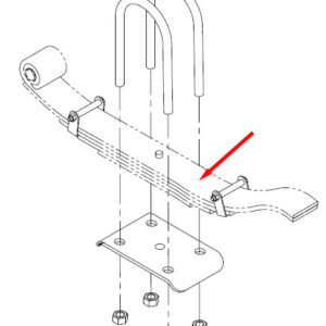 10T Dexter Leaf Spring with Bushing Part Number 2059045