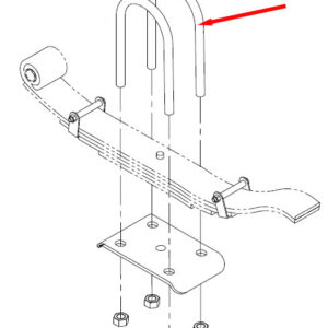 U-Bolt for Dexter 10 Ton Suspension Part Number 2059049