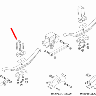 Hutch 9700 3-Leaf U-Bolt Part Number 2055129