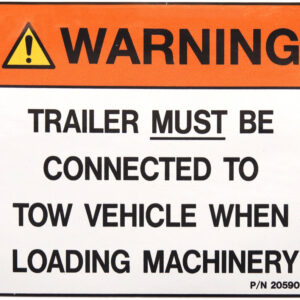 Trailer Connected Warning Decal Part Number 2059014