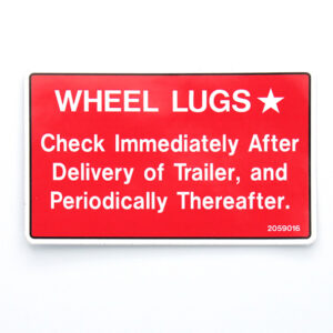 Check Wheel Lugs Decal Part Number 2059016