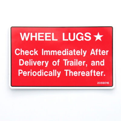Check Wheel Lugs Decal Part Number 2059016