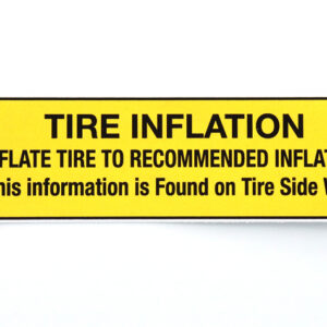 Recommended Tire Pressure Decal Part Number 2059162