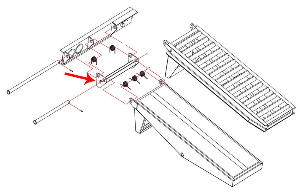 LW Wood Filled Ramp Movable Link - Part Number 2062168