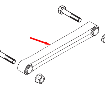 Non-Adjustable Torque Arm for the H9700 Suspension Part Number 2055132