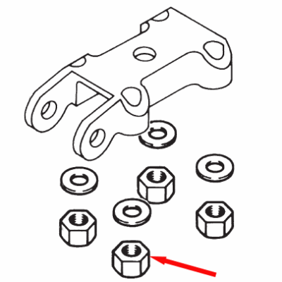 U-Bolt Nut For Hutch 9700 Spring Suspension Part Number 2055366