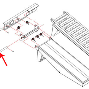 Ladder Ramp 1.5" Dia. x 23.5" Long Pivot Pin - Part Number 2063225