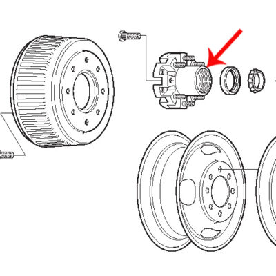 Low Profile 12K Hub with Cups and Studs - Part Number 2057508