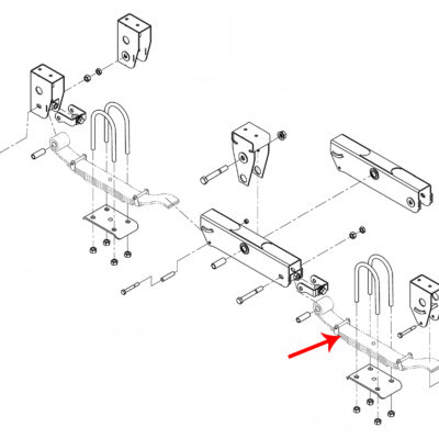 Dexter 5-Leaf Slipper Spring with Bushing Part Number 2059046