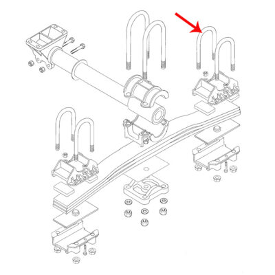 U-Bolt for Hutch 900-50 Single Point Suspension - Part Number 2058093