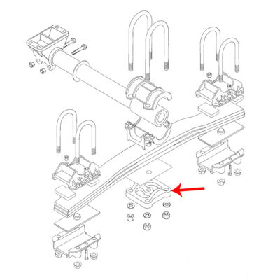 Spring Clamp Plate for Hutch 900-50 Single Point Suspension - Part Number 2059097