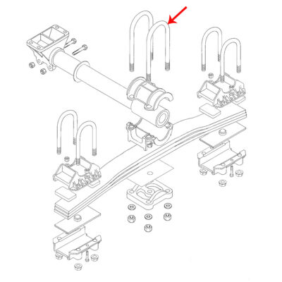 U-Bolt for Hutch 900-50 Single Point Suspension - Part Number 2058100