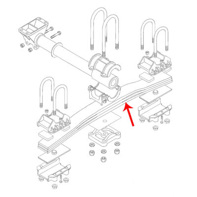 7-Leaf Spring for Hutch 900-50 Single Point Suspension - Part Number 2058103